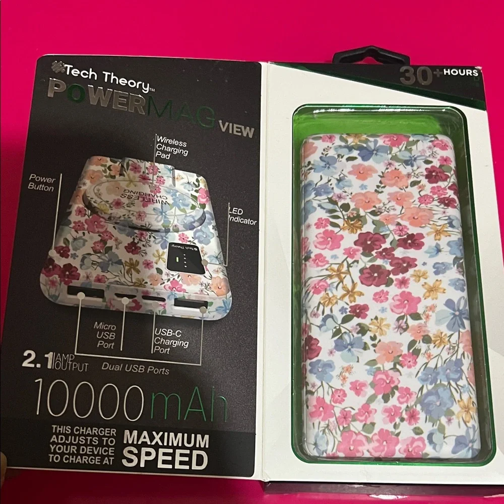 Theory PowerMag View Wireless Charger - Black Floral